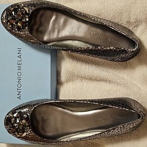 GRAYISH COLOR SHINY FLATS DIZE 10M